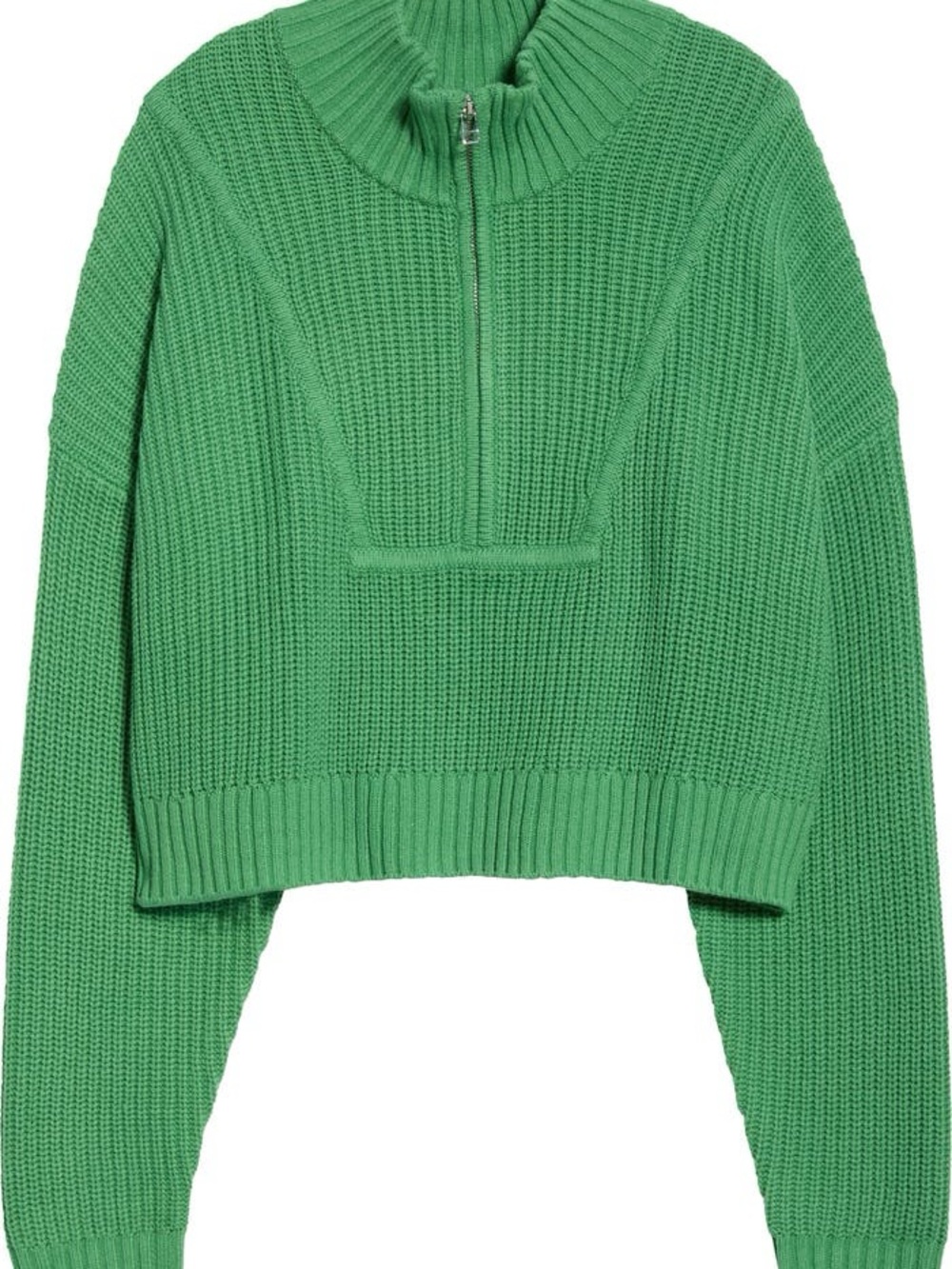 STAUD CROPPED HAMPTON SWEATER Leaf Green
